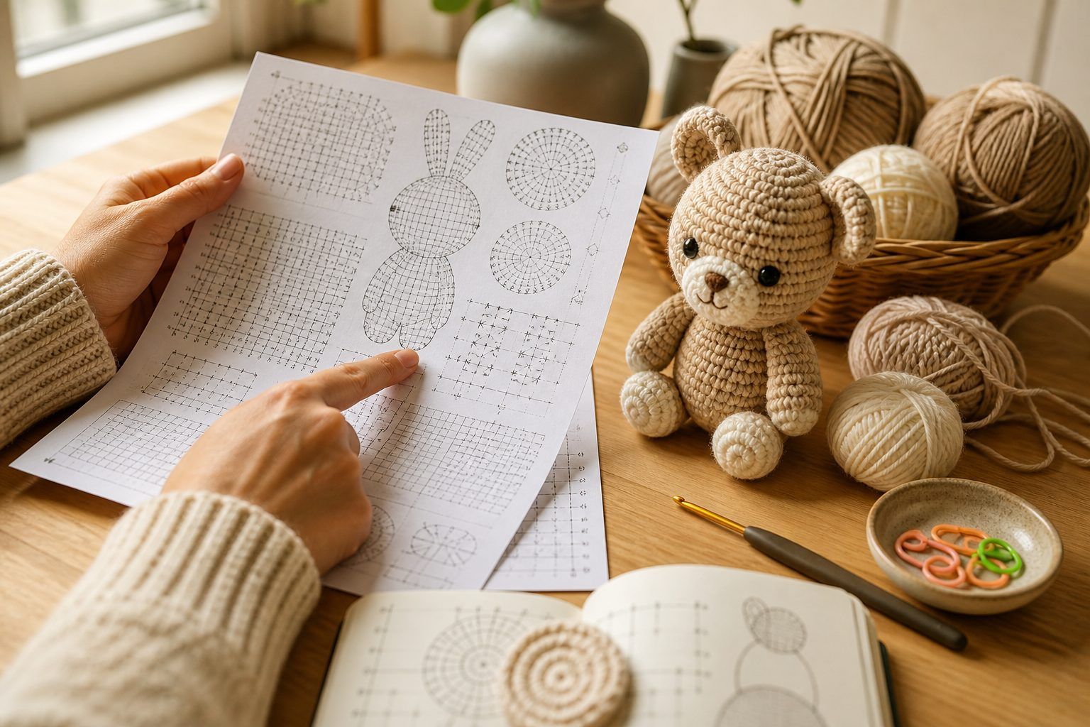 Modèle amigurumi gratuit : vérifier le patron avant de commencer