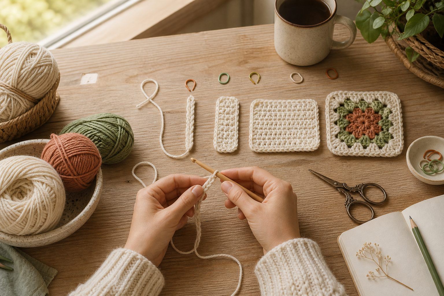 Les bases du crochet à apprendre dans le bon ordre