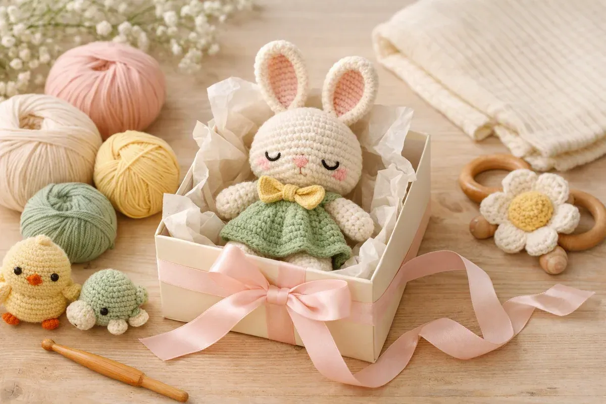 Le doudou au crochet : le cadeau de naissance qui a une histoire