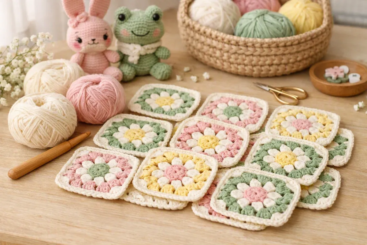 Granny square : le carré mythique du crochet, de A à Z