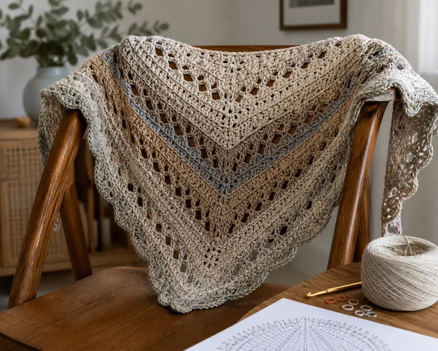 Un châle au crochet gratuit se choisit selon votre niveau