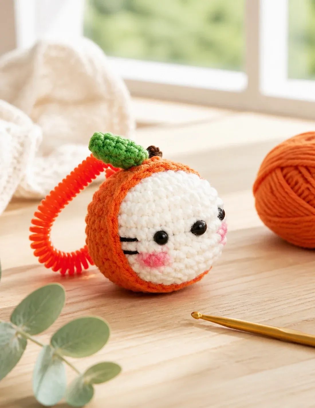 Kit amigurumi clémentine porte-clés kawaii : vue 1