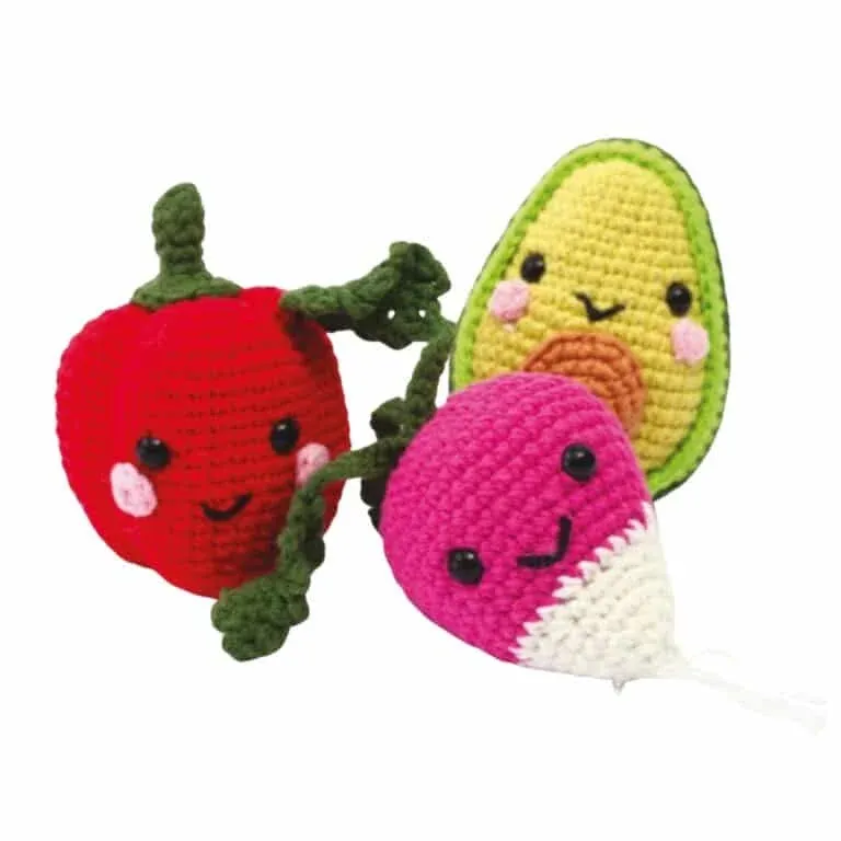 Kit amigurumi légumes au crochet pour débuter : vue 1