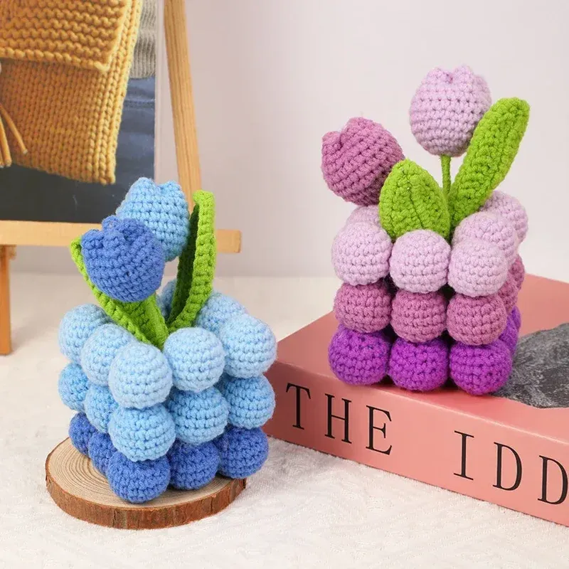 Kit crochet bouquet de tulipes en panier fleuri