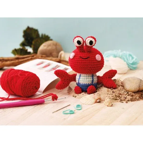 Kit crochet Minigurumi crabe facile et complet : vue 1