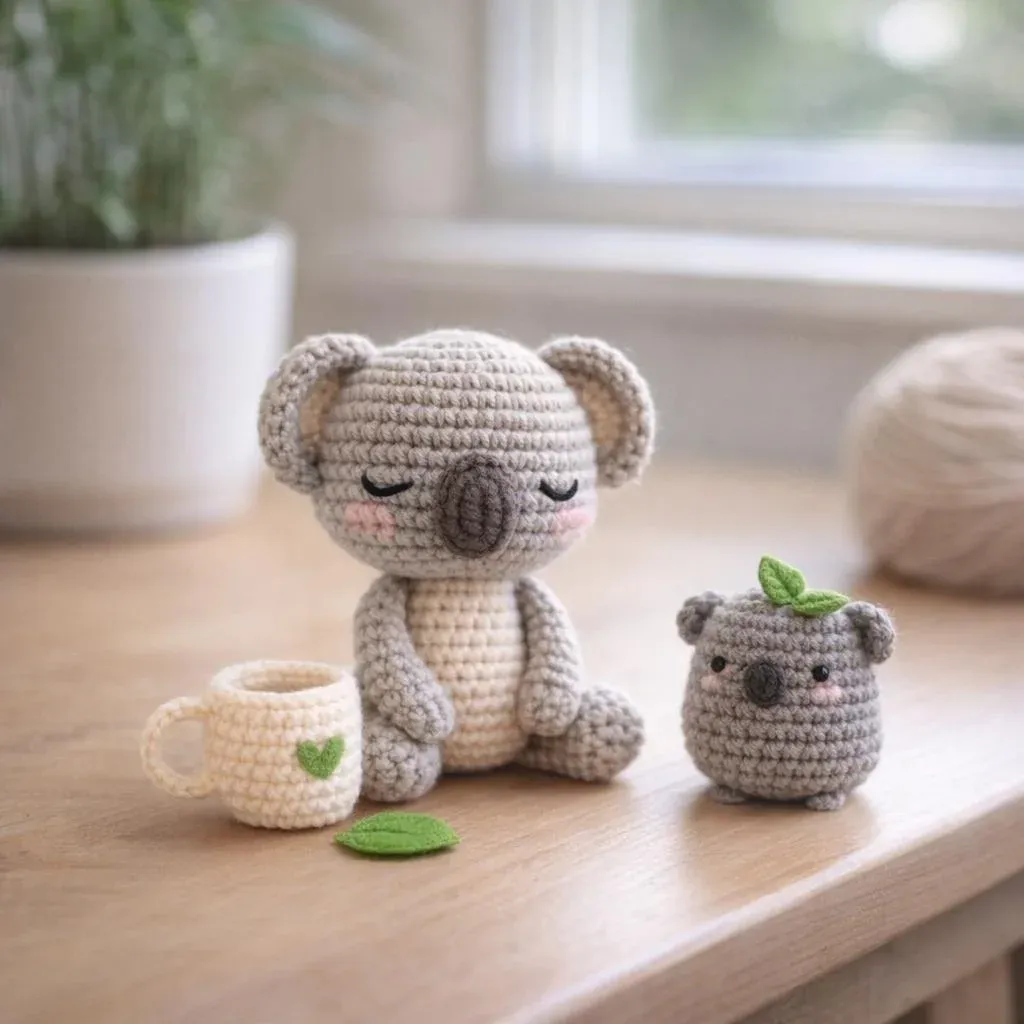 Kit crochet amigurumi koala en coton doux : vue 1