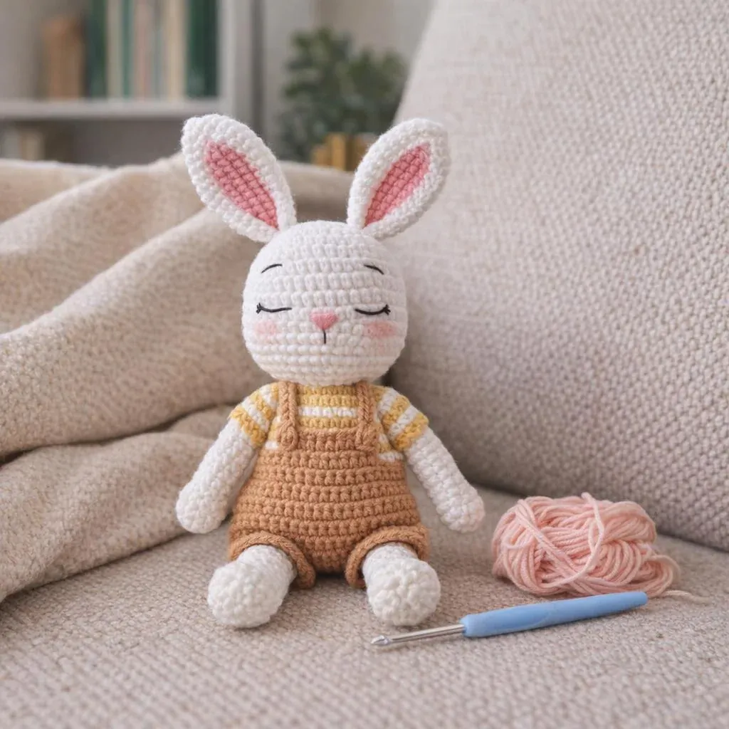 Kit crochet amigurumi lapin tendre 35 cm : vue 1