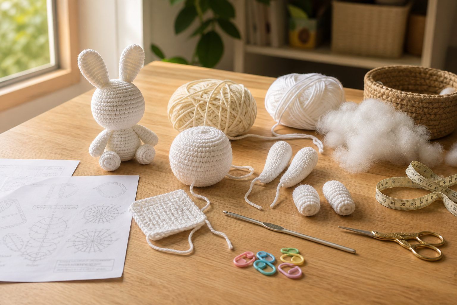 Patron de lapin amigurumi blanc : les étapes à vérifier avant de crocheter