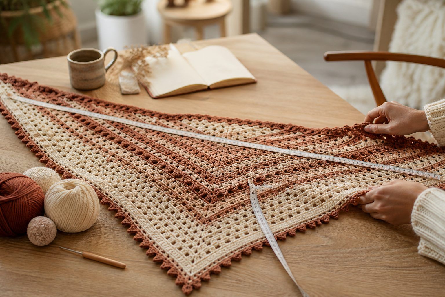 Quelle dimension prévoir pour un châle au crochet ?