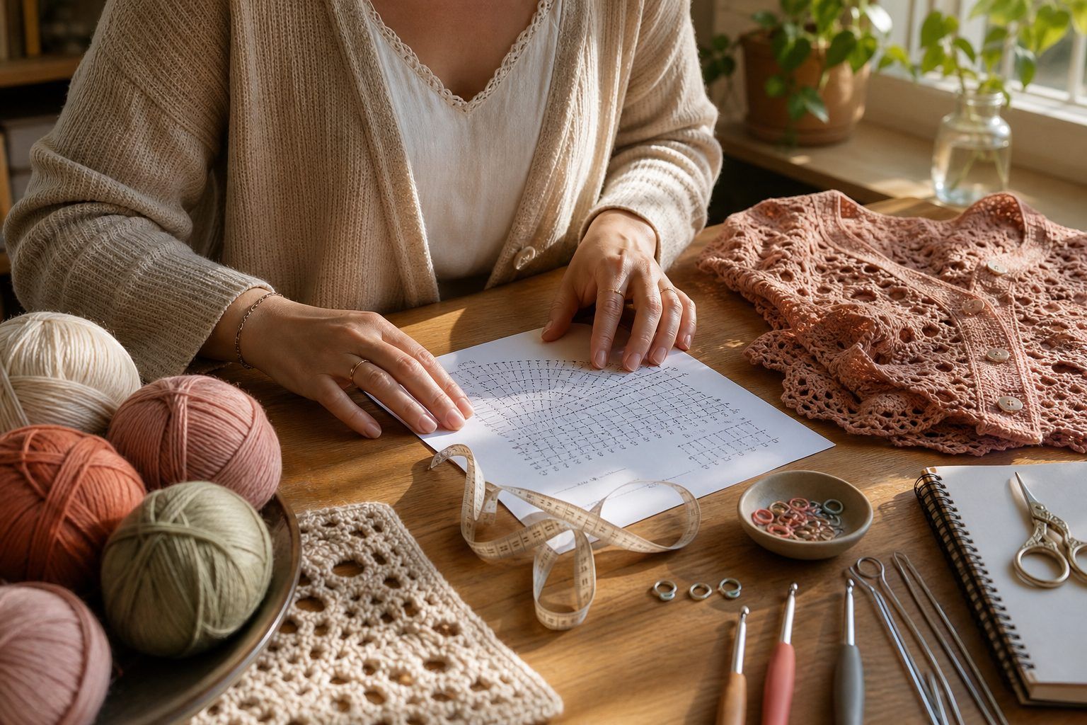 Préparer un patron crochet femme avant de faire la première maille