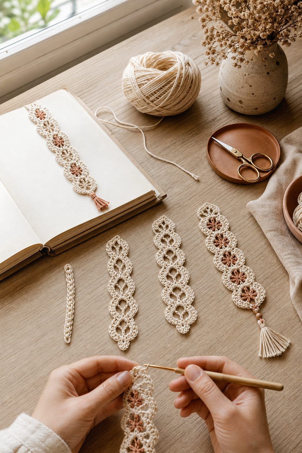 Patron gratuit : réaliser un marque-page au crochet en 5 étapes