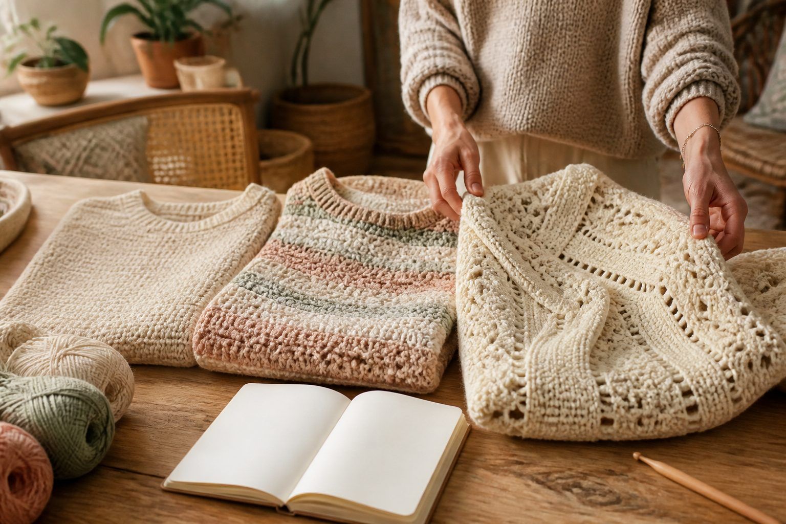 Quel modèle de pull au crochet gratuit choisir selon son niveau