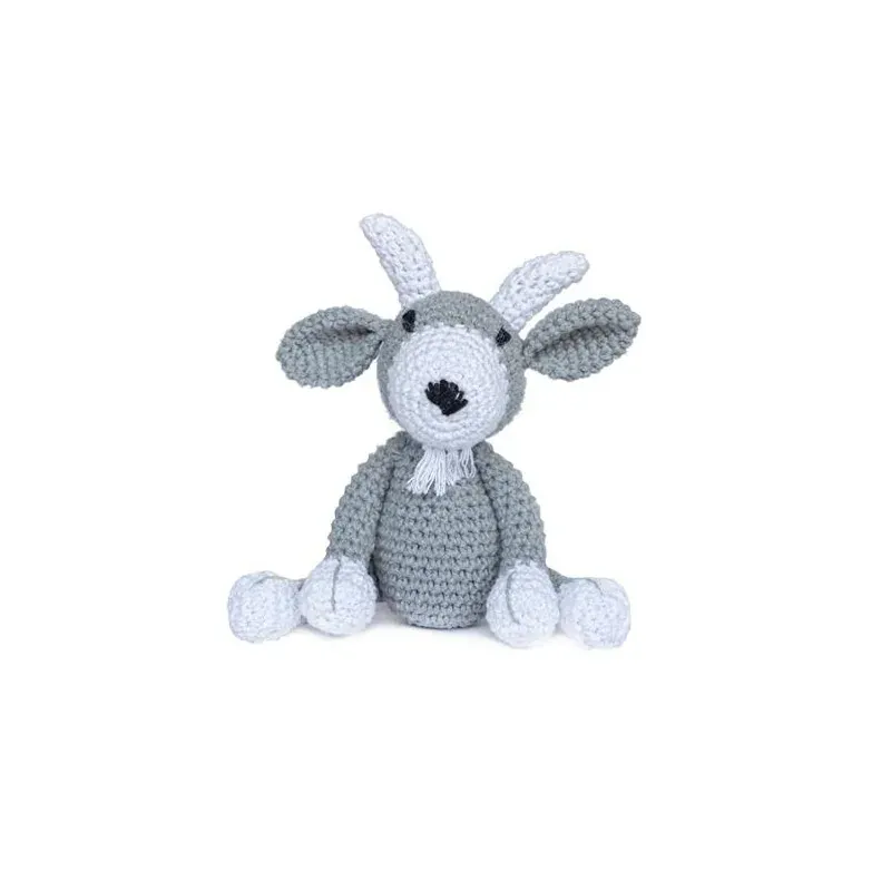 Kit amigurumi Giorgio la chèvre grise au crochet : vue 1