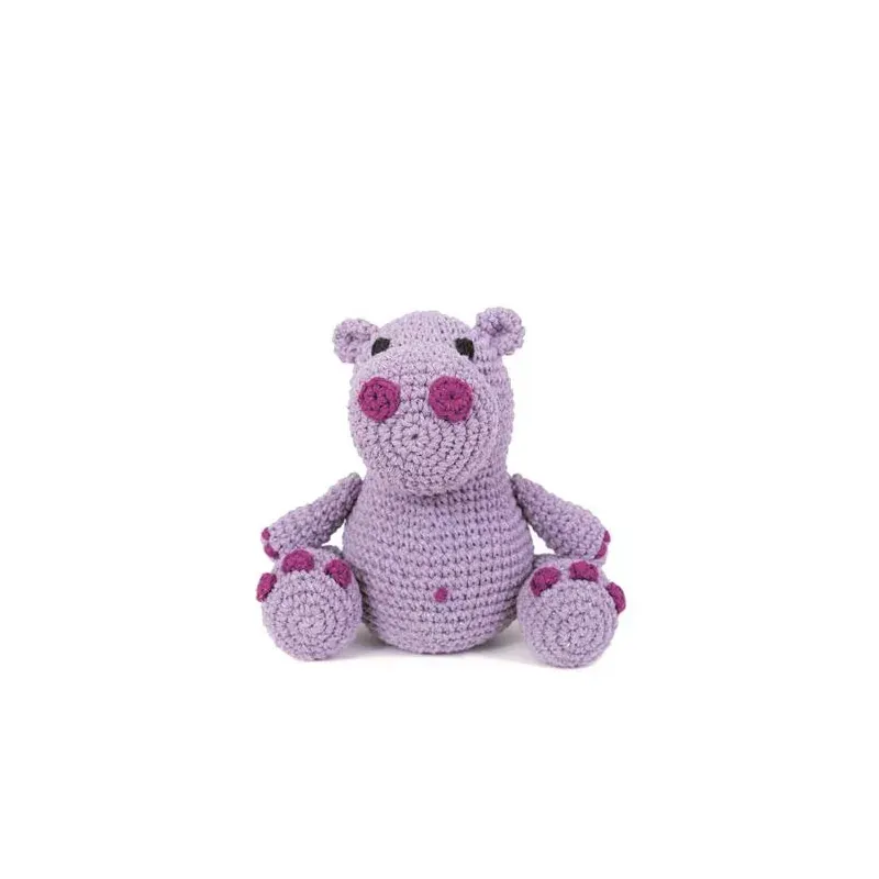 Kit amigurumi Hugo l’hippopotame orchid au crochet : vue 1