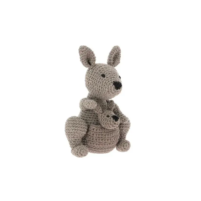 Kit amigurumi Kayleigh le kangourou taupe Hoooked : vue 1