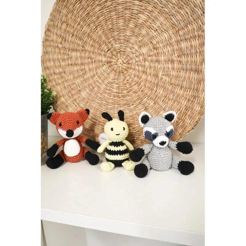 Kit crochet 3 mini amigurumis animaux de la forêt : vue 1