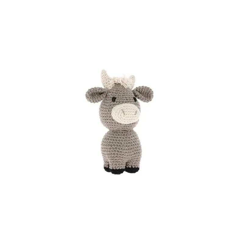 Kit crochet amigurumi Oscar le petit veau taupe : vue 1