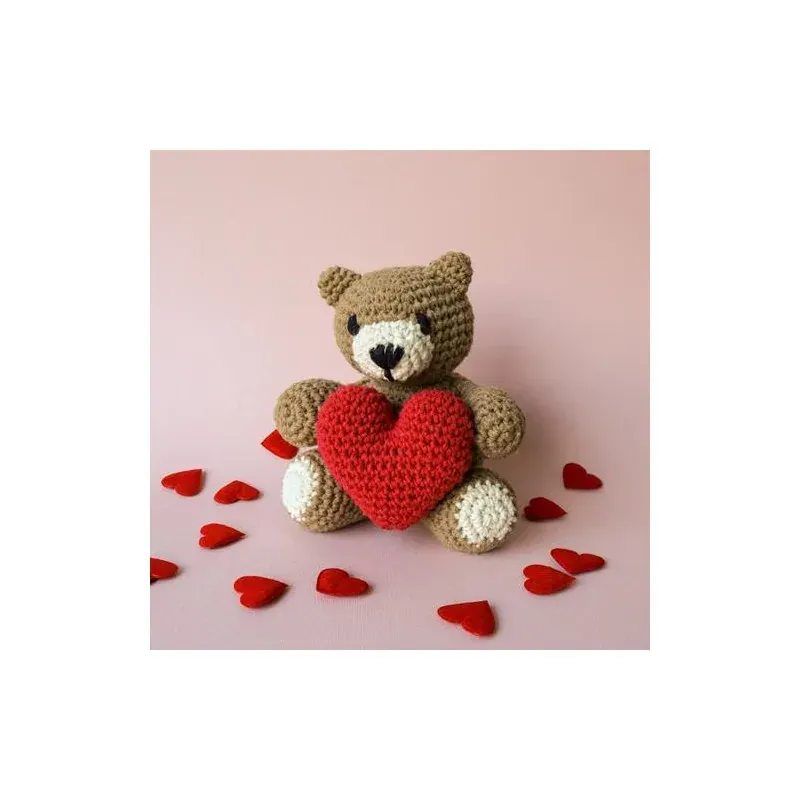 Kit crochet amigurumi Valentino l’ours en peluche teak : vue 1