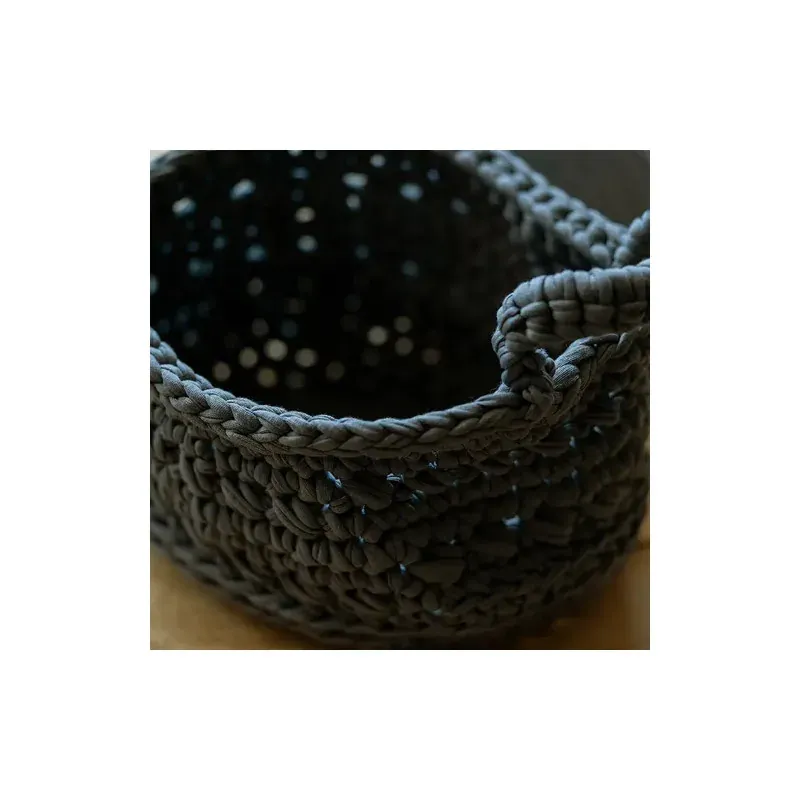 Kit crochet panier Revisto anthracite en fil Zpagetti : vue 1