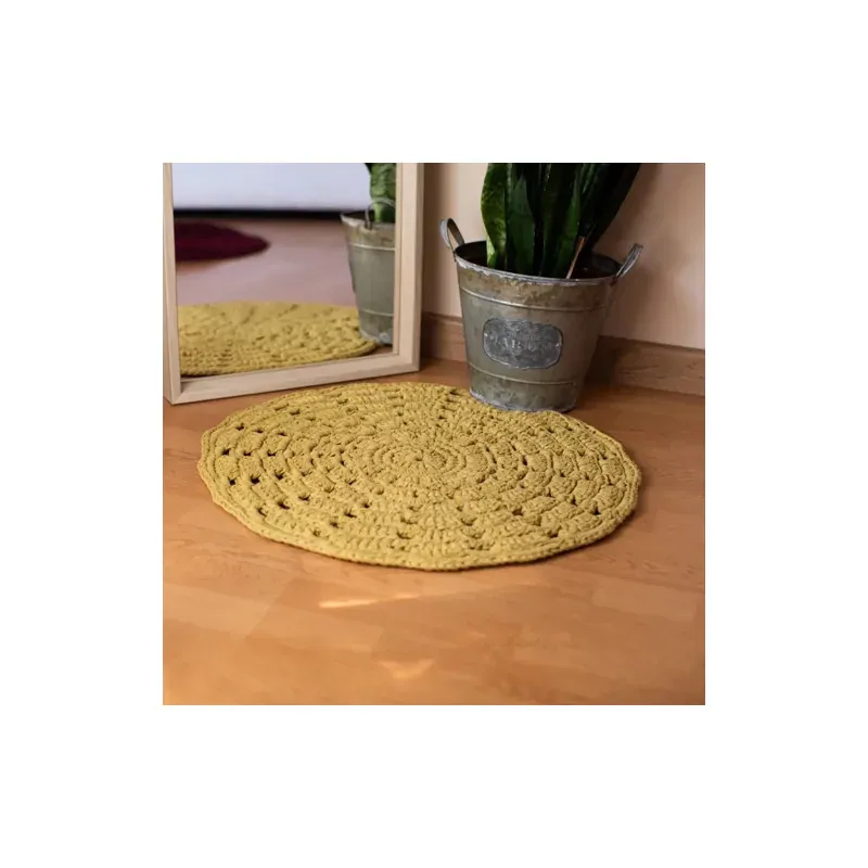 Kit crochet tapis mandala ocre Hoooked, 70 cm : vue 1