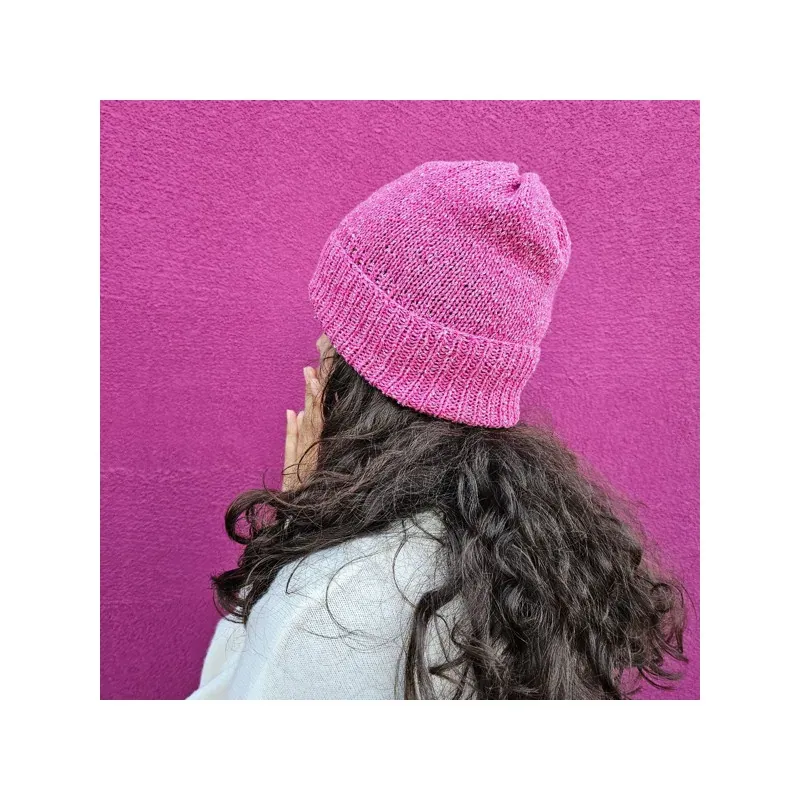 Kit tricot bonnet basique en fil recyclé Woool'e