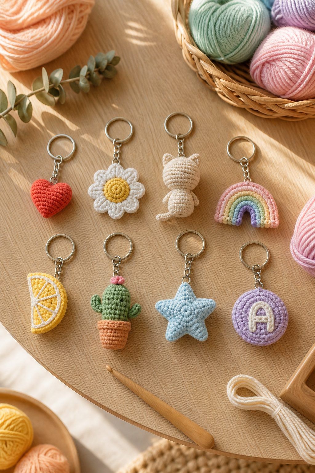 8 idées de porte-clés au crochet à personnaliser