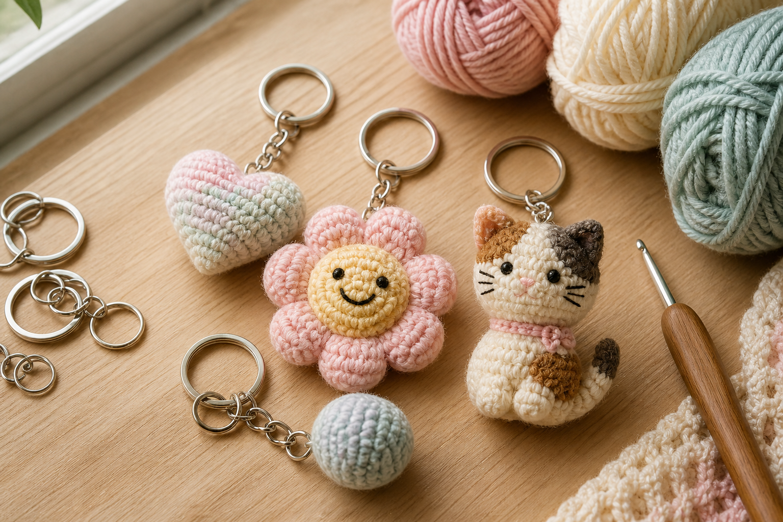 Trois porte-clés au crochet faciles que vous pouvez réaliser