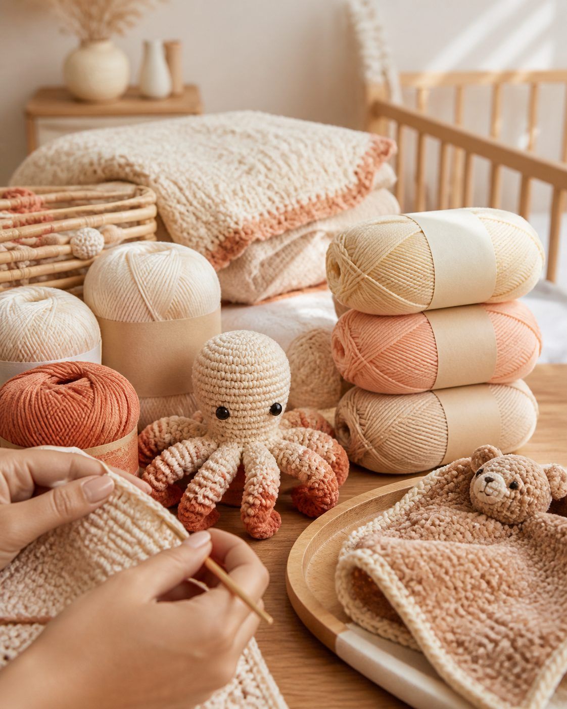 Quel coton choisir pour une pieuvre, un doudou ou un cadeau de naissance